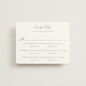 "Vineyard" - Multi-Event RSVP Cards in Olive by Sarah Brown - Front
