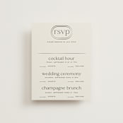 "Modern Monogram" - Multi-Event RSVP Cards in Latte by Jackie Crawford - Front