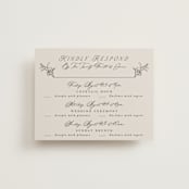 "etched floral" - Multi-Event RSVP Cards in Stone by Phrosné Barwood - Front