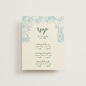 "Bloom" - Multi-Event RSVP Cards in Waterfall by Kelly Watkins - Front