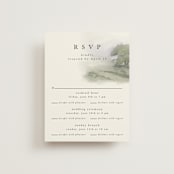 "Hillside" - Multi-Event RSVP Cards in Moss by Hannah Williams - Front