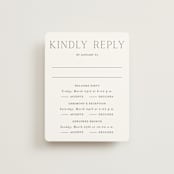 "In Love" - Multi-Event RSVP Cards in Cotton by Vanessa Doyle - Front