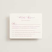 "Everlasting" - Multi-Event RSVP Cards in Carnation by Jennifer Postorino - Front