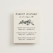 "Botanical Crest" - Multi-Event RSVP Cards in Ink by Kelly Watkins - Front