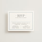 "Dotted Classic" - Multi-Event RSVP Cards in Hydrangea by Carolyn MacLaren - Front