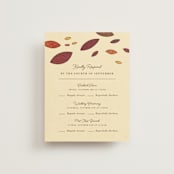 "Nouveau Love" - Multi-Event RSVP Cards in Umber by Morgan Ramberg - Front