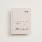 "Coco" - Multi-Event RSVP Cards in Linen by Carly Reed Walker - Front