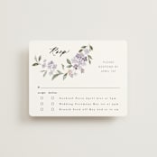 "Sweeping Vine" - Multi-Event RSVP Cards in Periwinkle by Itsy Belle Studio - Front