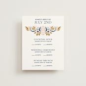 "modern folk" - Multi-Event RSVP Cards in Blush by GeekInk Design - Front