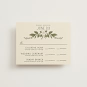 "Vintage Print" - Multi-Event RSVP Cards in Licorice by GeekInk Design - Front