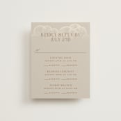 "Deco Garden" - Multi-Event RSVP Cards in Dusk by GeekInk Design - Front