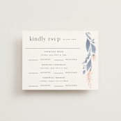 "Cascading Floral" - Multi-Event RSVP Cards in Lagoon by Corinne Malesic - Front