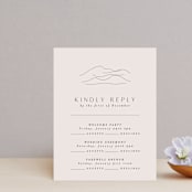 "Mountains" - Multi-Event RSVP Cards in Ivory by Angela Thompson - Front