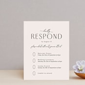 "Inky" - Multi-Event RSVP Cards in Onyx by Inkblot Design - Front