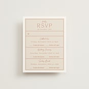 "Modern Ticket" - Multi-Event RSVP Cards in Rust by Alethea and Ruth - Front