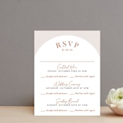 "Center Crest" - Multi-Event RSVP Cards in Sweet Potato by Alethea and Ruth - Front