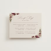 "Dried Floral Wreath" - Multi-Event RSVP Cards in Cabernet by Erin Deegan - Front