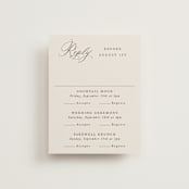"Delicate monogram" - Multi-Event RSVP Cards in Ecru by Hooray Creative - Front