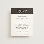"Arcadia" - Multi-Event RSVP Cards in Noir by Olivia Raufman - Front
