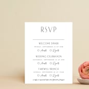 "Perfect Balance" - Multi-Event RSVP Cards in Onyx by Lauren Chism - Front