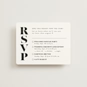 "Make it official" - Multi-Event RSVP Cards in Panda by Lea Delaveris - Front