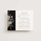 "A Wedding in the Garden" - Multi-Event RSVP Cards in Charcoal by Chris Griffith - Front