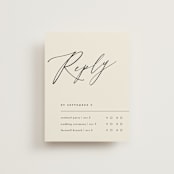 "Violet " - Multi-Event RSVP Cards in Linen by Kelly Schmidt - Front