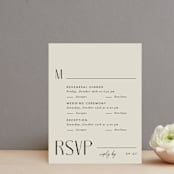 "Seraphina" - Multi-Event RSVP Cards in Sand by Robert and Stella - Front