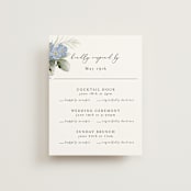 "Botanical Swag" - Multi-Event RSVP Cards in Periwinkle by Susan Moyal - Front