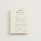 "Love and Faith" - Multi-Event RSVP Cards in Vanilla by Louise Kay - Front