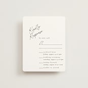 "Scripted Elegance" - Multi-Event RSVP Cards in Linen by Ana de Sousa - Front