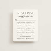 "Grand Scale" - Multi-Event RSVP Cards in Caviar by Olivia Raufman - Front