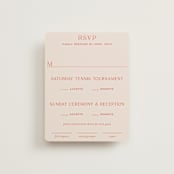 "Racquet" - Multi-Event RSVP Cards in Verona Sunset by Megan Davis - Front