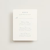 "Bow Frame" - Multi-Event RSVP Cards in Lagoon by Leah Bisch - Front