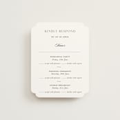 "Classic & Timeless" - Multi-Event RSVP Cards in Obsidian by Lucrecia Caporale - Front