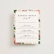 "Blossom" - Multi-Event RSVP Cards in Blush by Susan Moyal - Front