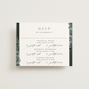 "Juniper" - Multi-Event RSVP Cards in Emerald by Kate Ahn - Front