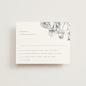 "Delicate" - Multi-Event RSVP Cards in Pearl by Emily Sabol Goss - Front