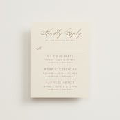"Swept Away" - Multi-Event RSVP Cards in Petal by Leah Bisch - Front