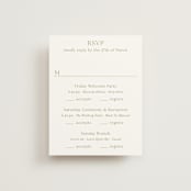 "Perriand" - Multi-Event RSVP Cards in Moss by Megan Davis - Front