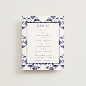 "Topkapi" - Multi-Event RSVP Cards in Cobalt by Nazia Hyder - Front