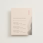 "Ink Blossoms" - Multi-Event RSVP Cards in Red Tone by Ani Somi - Front