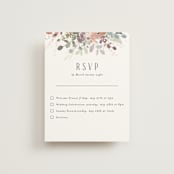 "Golden Hour" - Multi-Event RSVP Cards in Water Lily by Jennifer Wick - Front