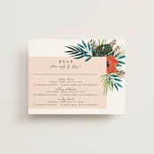 "Tropical Oasis" - Multi-Event RSVP Cards in Coral by Joanna Griffin - Front