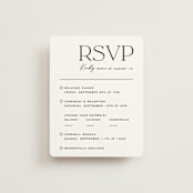 "Casual" - Multi-Event RSVP Cards in Pearl by Owl and Toad - Front