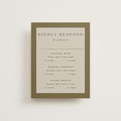 "Savanna" - Multi-Event RSVP Cards in Fern by Lindsay Megahed - Front