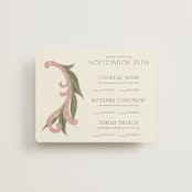"1081" - Multi-Event RSVP Cards in Blush by GeekInk Design - Front