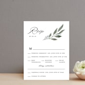 "Pressed Foliage" - Multi-Event RSVP Cards in Heather by Stacey Meacham - Front