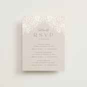 "Lace Trim" - Multi-Event RSVP Cards in Cream by Kristen Smith - Front
