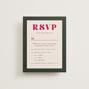 "Rose Garden" - Multi-Event RSVP Cards in Magenta by Leah Bisch - Front